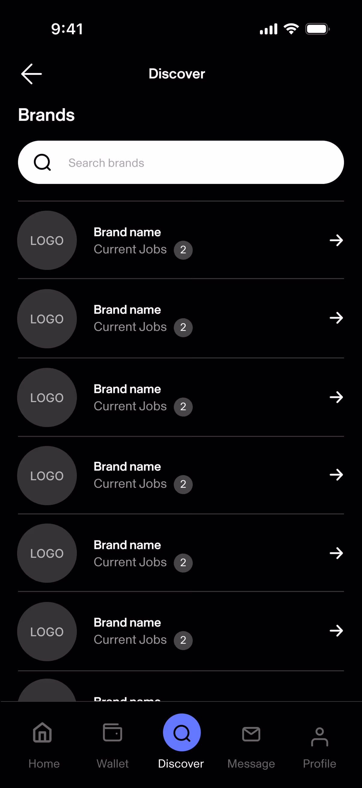 Bloop app screenshot of campaign discovery and application