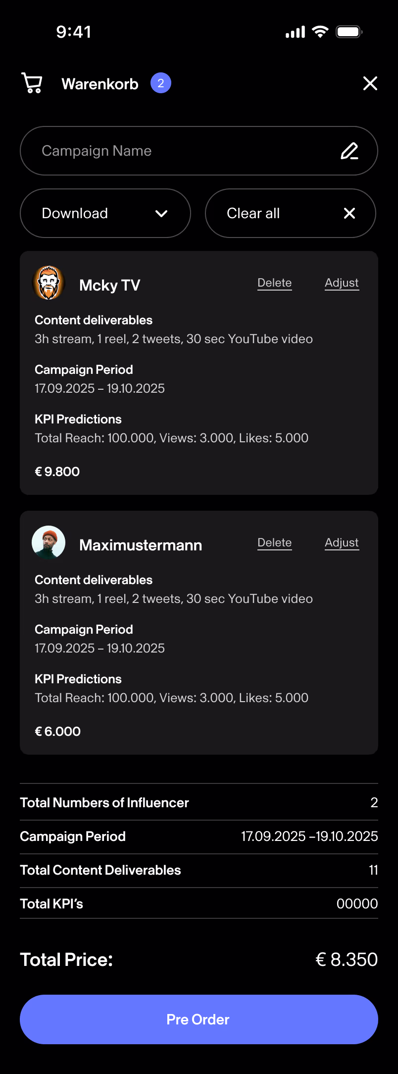 Bloop app screenshot of content review and payment approval